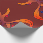 Santa Octopus Cadeaupapier (Hoek)