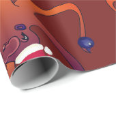 Santa Octopus Cadeaupapier (Rol Hoek)