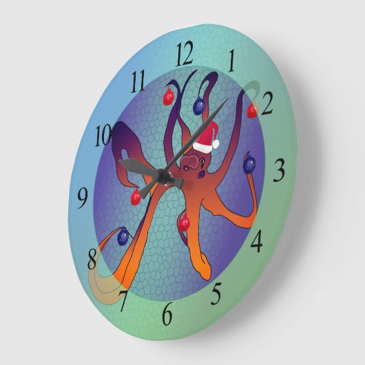 Santa Octopus Grote Klok (Hoek)