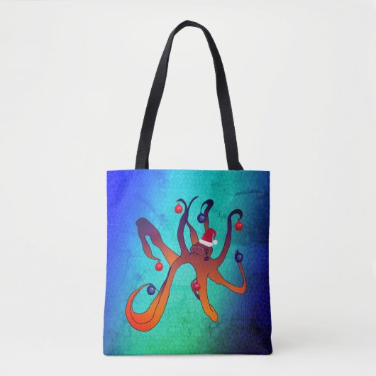 Santa Octopus Tote Bag (Voorkant)