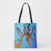 Santa Octopus Tote Bag (Voorkant)