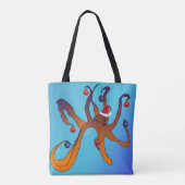 Santa Octopus Tote Bag (Achterkant)