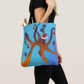 Santa Octopus Tote Bag (Dichtbij)