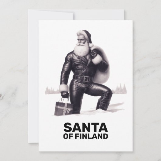 Santa of Finland Seizoen Groeten Kaart (Voorkant)