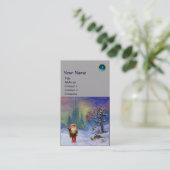SANTA OF THE GNOMES MONOGRAM Blauw Saffier Grijs Visitekaartje (Staand voorkant)
