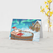 Santa Off Duty Kaart (Gele Bloem)