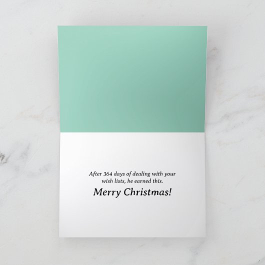 Santa Off Duty Kaart (Binnen)