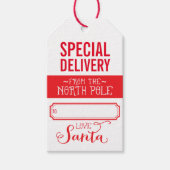 SANTA OFFICIËLE LEVERING speciaal vakantiegeschenk Cadeaulabel (Voorkant)