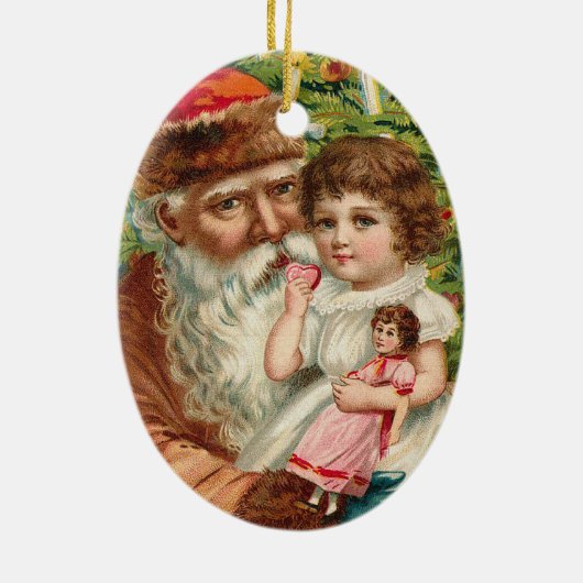 _santa_old_kerstmis_oval_ornament keramisch ornament (Achterkant)