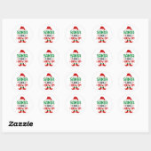 Santa Omg Ik ken hem Ronde Sticker (Vel)
