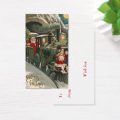 "Santa on a Train"  cadeau Label Visitekaartje (Bureau)