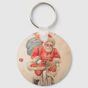 Santa on Bicylce Sleutelhanger