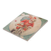 Santa on Bicylce Tegeltje (Zijkant)