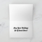  Santa on Candy Cane vakantie Kaart (Binnen)