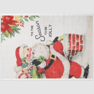 Santa on Chimney-ontkoppeling Tissuepapier