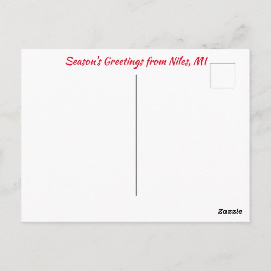 Santa on de Briefkaart 1 (Achterkant)