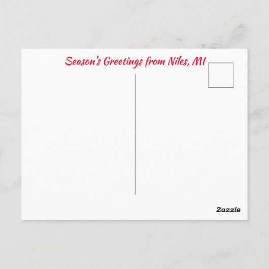 Santa on de Briefkaart 4 (Achterkant)