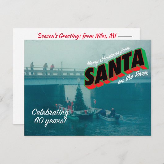 Santa on de briefkaart 5 (Voorkant / Achterkant)