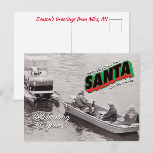 Santa on de Briefkaart 6 (Voorkant / Achterkant)