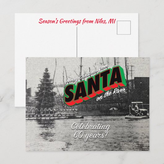 Santa on de Briefkaart 7 (Voorkant / Achterkant)