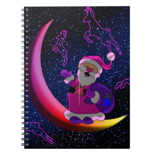 Santa on de maan notitieboek (Voorkant)
