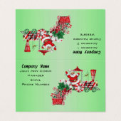 Santa on kersttrein Snoep Wheels Letter Green Visitekaartje (Buitenkant ongevouwen)