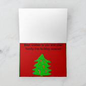 Santa on Motorcycli Christmas Card Feestdagen Kaart (Binnen)