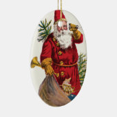 Santa on Old Time Receiver Ornament (Rechts)