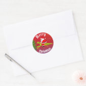 Santa On Praying Mantis Kerst stickers (Envelop)