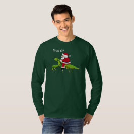 Santa On Praying Mantis kerstT-shirt T-shirt