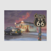 Santa on Route 66 Weefselpapier Tissuepapier (Voorkant)