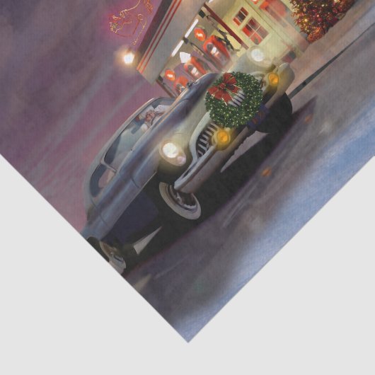 Santa on Route 66 Weefselpapier Tissuepapier (Detail)
