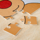 Santa on skateboard grappige rendierslee winter legpuzzel (Zijkant)