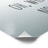 Santa on skateboard grappige rendierslee winter perfect poster (Hoek)