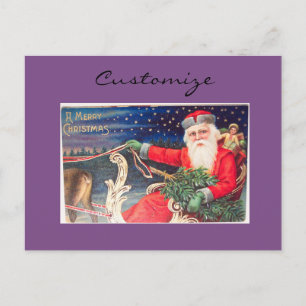Santa on sleigh Thunder_Cove  Feestdagenkaart