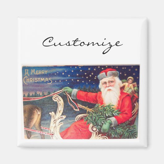 Santa on sleigh Thunder_Cove Magneet (Voorkant)