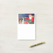 Santa on sleigh Thunder_Cove Post-it® Notes (Op bureau)