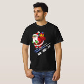 Santa on Snowboard, Ugly Kerstmis voor Skaters, T-shirt (Voorkant volledig)