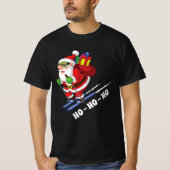 Santa on Snowboard, Ugly Kerstmis voor Skaters, T-shirt (Voorkant)