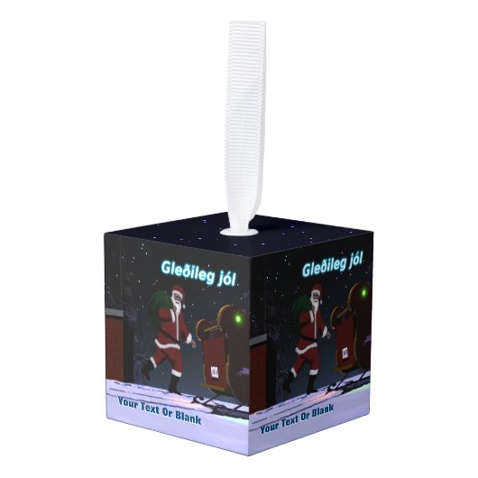 Santa on the Roof - Gleðileg jól Decoratie (Voorkant hoekig)