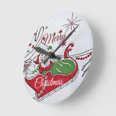 "Santa on Zijne Slape" Ronde acrylwandklok Ronde Klok (Hoek)