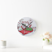 "Santa on Zijne Slape" Ronde acrylwandklok Ronde Klok (Huis)