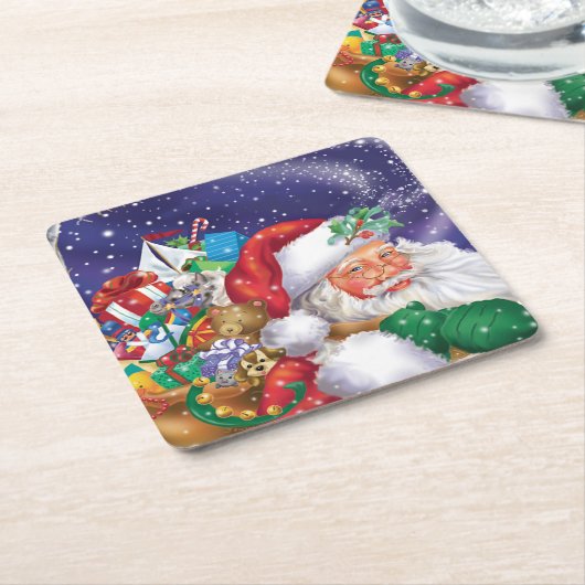 Santa Onderzetter (Schuin)