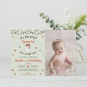 Santa Onederful Christmas Eerste Verjaardag Foto Kaart (Staand voorkant)