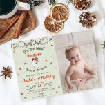 Santa Onederful Christmas Eerste Verjaardag Foto Kaart<br><div class="desc">Santa Onederful Kerstmis Eerste Verjaardag Foto uitnodiging</div>