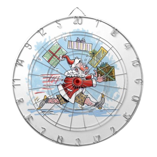 Santa Onvoorbereid dartboard Dartbord (Voorkant)