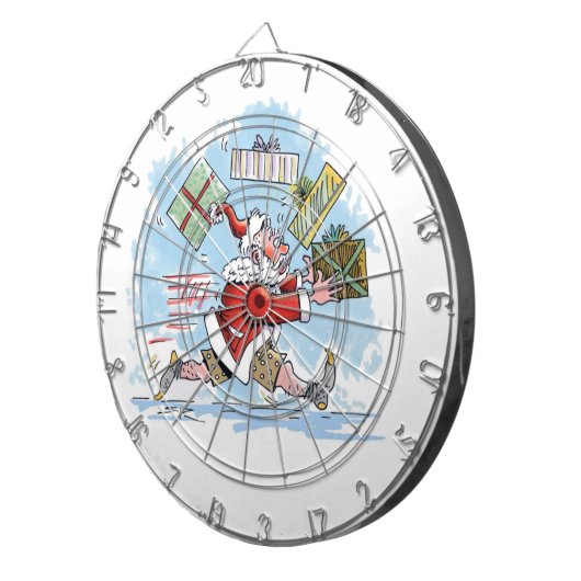 Santa Onvoorbereid dartboard Dartbord (Voorkant Rechts)