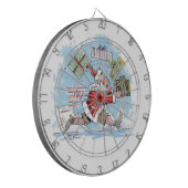 Santa Onvoorbereid dartboard Dartbord (Voorkant Links)