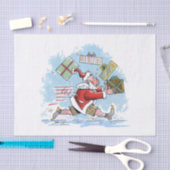 Santa Onvoorbereid tissuepapier groot (Craft)