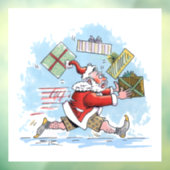 Santa Onvoorbereid wit venster klampen Raamsticker (Vel 3)